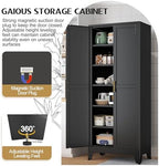 GAIOUS 75.2" Tall Storage Cabinet, Metal Pantry Storage Cabinets - Image 5