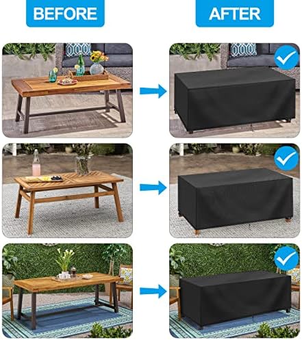 Rectangular Coffee Table Cover 100% Waterproof, Patio Furniture Cover - Image 6