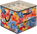 Colorful Watercolor Floral Shoe Organizer by Mardesigns