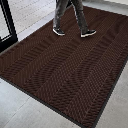 4′ x 6′ Heavy Duty Front Door Mat Indoor Outdoor Entrance, All Weather by ZPAIAreaFloorProtector