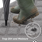 BEQHAUSE Dirt Trapper Door Mat 20" x 32" Non-Slip Washable - Image 3