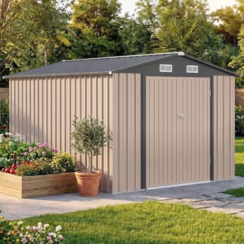 Devoko 8x12 FT Outdoor Storage Shed, Metal Tool Shed - Image 7