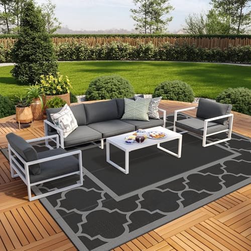 GENIMO Outdoor Rug, Waterproof Plastic Rugs 10'x14' by GENIMO