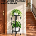 TOSKING 2-Tier Tall Metal Plant Stand, Indoor Outdoor - Image 5