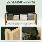 Modern Storage Benches with Walnut Wood Legs, Fabric Upholstered Entryway Bench - Image 6