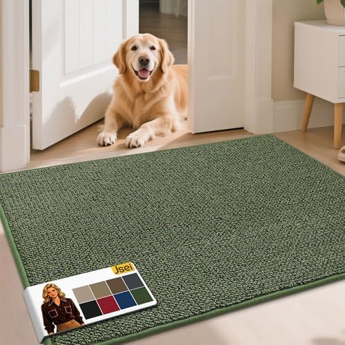 JSEI Dirt Trapper Door Mat 32" x 48", Non-Slip Washable Doormats by JSEI