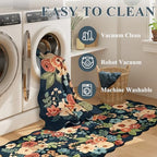 DUKINO 3x8 Kitchen Runner Rug, Floral Washable Rug - Image 7
