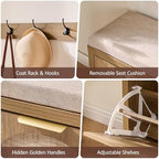 Rattan Narrow Entryway Bench - Image 4