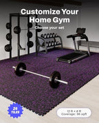 AIRHOP 0.56in Thick 96 Sq Ft Exercise Equipment Mats, 24 Tiles Upgraded Rubber - Image 4