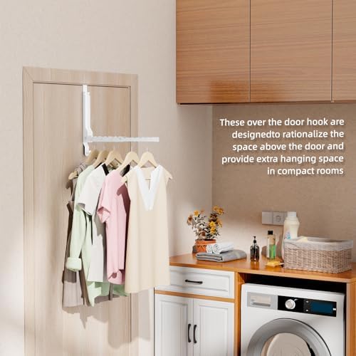 Over The Door Hanger Folding Clothes Drying Rack, Double Fold Hanging Door - Image 2