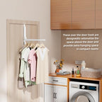 Over The Door Hanger Folding Clothes Drying Rack, Double Fold Hanging Door - Image 2