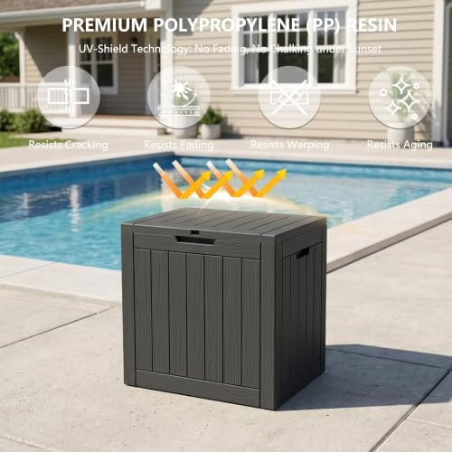 Outdoor Storage Box, 35 Gallon Waterproof Deck Box - Image 5