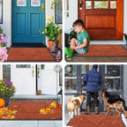 Smiry Front Door Mat Outside Entrance, Low Profile Rubber Doormat - Image 7