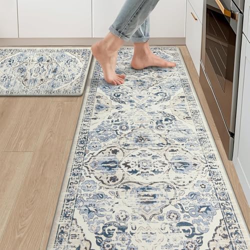 Ileading Anti Fatigue Kitchen Rugs Sets of 2 Cushioned Kitchen Mats by Ileading