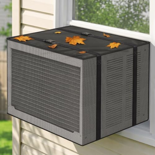COSFLY Mesh Window AC Covers for Outside, All-Season 27.5"W x 25"D x 19"H by COSFLYFurnitureSetCovers