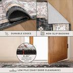 Dark Washable Long Runners for Hallways, Entryway Indoor Rug, Non Slip Rubber - Image 5
