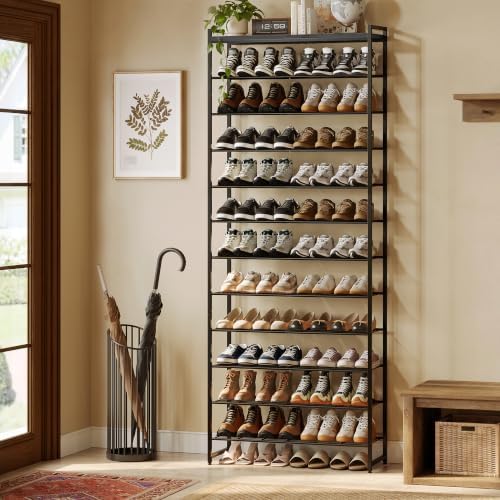 12 Tier Shoe Rack Organizer for 48-60 Pairs, Tall Metal Shoe Storage Shelf - Image 2