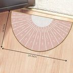 Mingnei Pink Boho Linen Doormat - Image 3