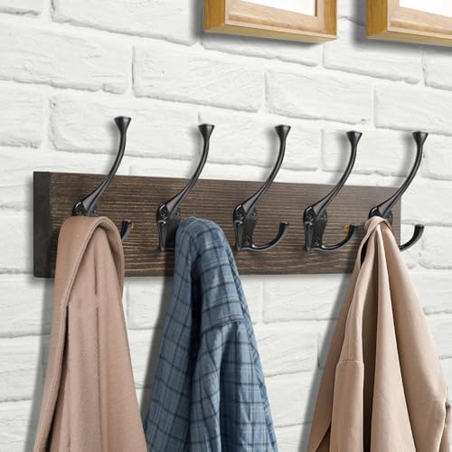 IBosins 2 Pack Vintage Coat Rack Wall Mount - Image 3