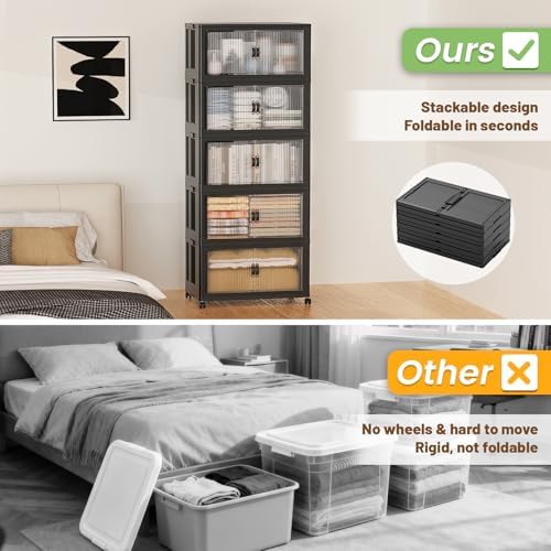 SAILUN 175Qt Stackable Storage Bins, Storage Cabinet - Image 2