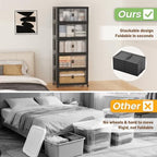 SAILUN 175Qt Stackable Storage Bins, Storage Cabinet - Image 2