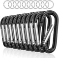 sprookber 3" Aluminum Carabiner D Ring, Caribeener Clips, Spring Snap Hook by Sprookber