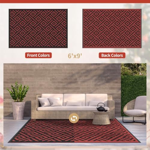 GENIMO Outdoor Rug, Waterproof Plastic Rugs - Image 4