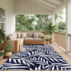Smiry Outdoor Rug 5x8 ft Waterproof Reversible Leaf Mat - Image 6