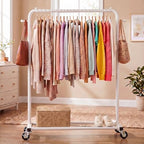 Sywhitta Metal Clothing Rack on Wheels - Image 2