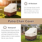 Patio Chair Covers 4 Pack, Swivel Lounge Chair Cover, Waterproof Heavy Duty - Image 4