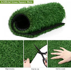 TURSTIN 18 Pieces Artificial Grass Mat 12 x 12 Inch Synthetic Grass Square Mats - Image 3