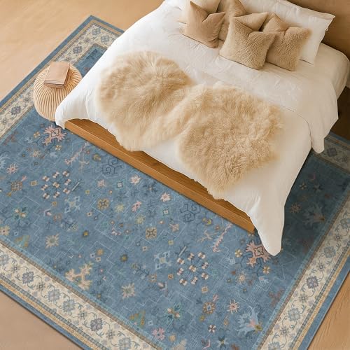 Hazo Haus Blue Big Rugs for Living Room - Image 6
