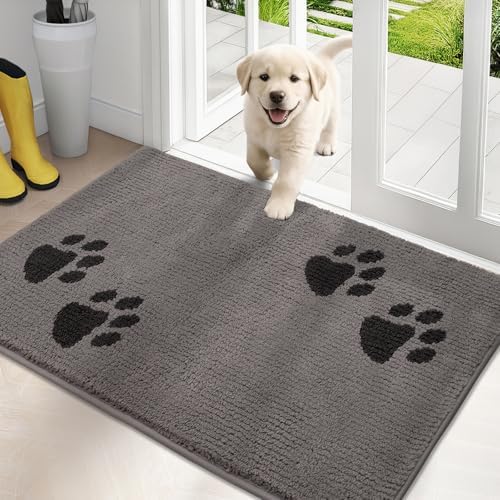 PURRUGS Dirt Trapping Door Mat Indoor Entrance, Light Grey by PURRUGS