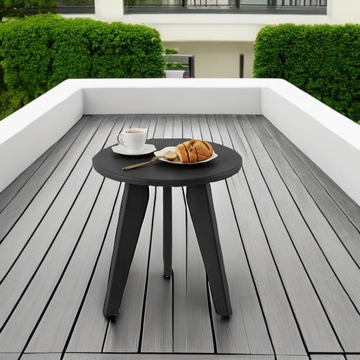 HDPS Outdoor Side Table, Small Round End Table - Image 6