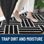 OLANLY Indoor Door Mat 32x20, Low-Profile Doormat, Deep Black - Image 2