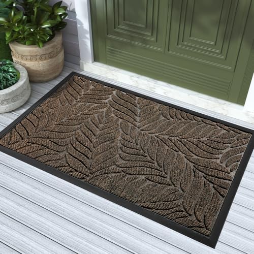 Yimobra Leaf Pattern Door Mat, 36 x 24 in by Yimobra