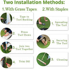 Fas Home Artificial Grass Turf 13x63 ft, Fake Grass Rug - Image 6