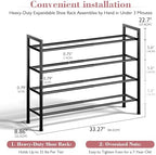 Bumusty 4 Tier Expandable Shoe Rack - Image 3