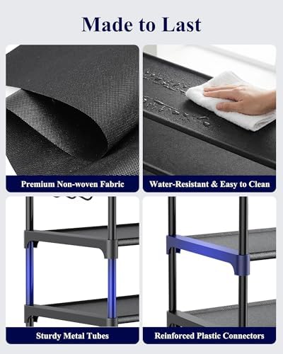 Kitsure 10 Tier Shoe Rack, Tall Shoe Organizer, 32.2" Wide - Image 6