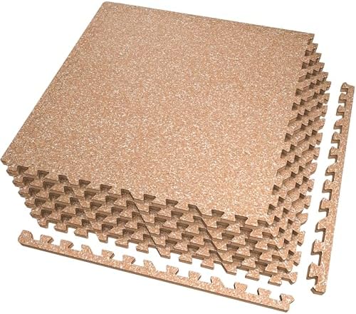 AIRHOP 0.56in Thick 24 Sq Ft Exercise Equipment Mats, 6 Tiles Upgraded Rubber by Airhop
