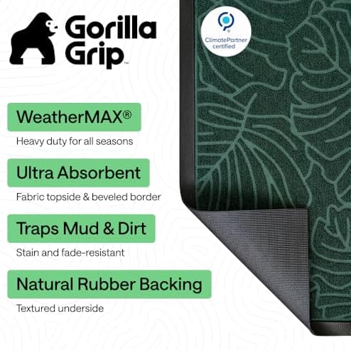 GORILLA GRIP WeatherMAX Door Mat, Indoor Outdoor Use - Image 2