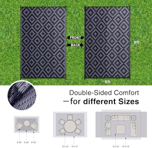 OLANLY Outdoor Rug 6x9 ft Waterproof Reversible Mat - Image 2