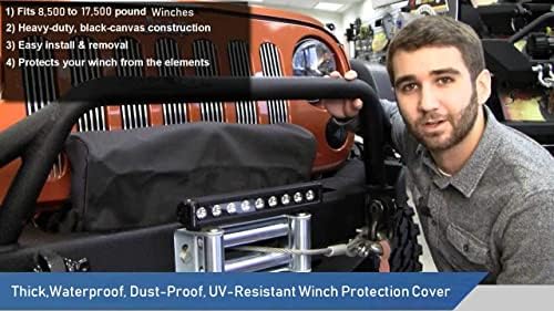 Winch Cover, Heavy Duty WaterProof DustProof Winch Protection Cover - Image 5