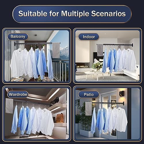 ZdwCyl Clothes Drying Rack, Laundry Drying Rack Wall Mount, Space Saver Clothes - Image 6