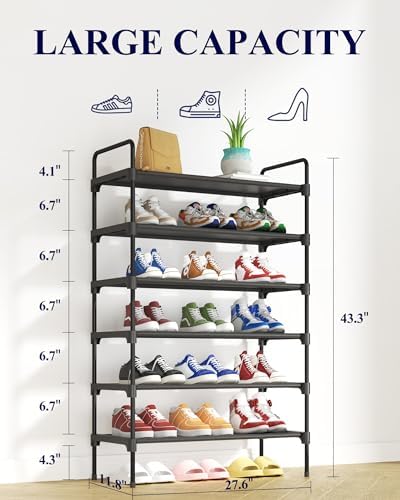 Kitsure Shoe Rack for Closet, Shoe Storage, 27.6" Wide - Image 2