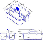 Akro-Mils 09185 Plastic Tote Tool & Supply Cleaning Caddy - Image 4