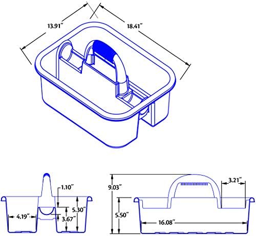 Akro-Mils 09185 Plastic Tote Tool & Supply Cleaning Caddy - Image 4