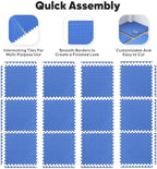36 Pack 144 sqft Home Gym Mat, Puzzle Exercise Mat, EVA Interlocking Foam Floor - Image 3