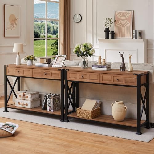 Hombazzer Console Table with 2 Drawers - Image 3