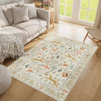 DUKINO 4x5 Area Rug, Washable Animal Rug - Image 5
